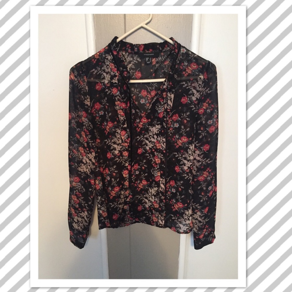 Floral sheer blouse